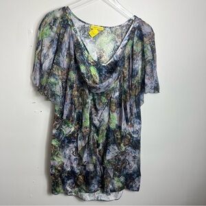 Catherine Malandrino silk ruffle dress size 6 1668